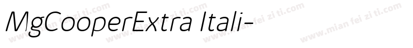 MgCooperExtra Itali字体转换